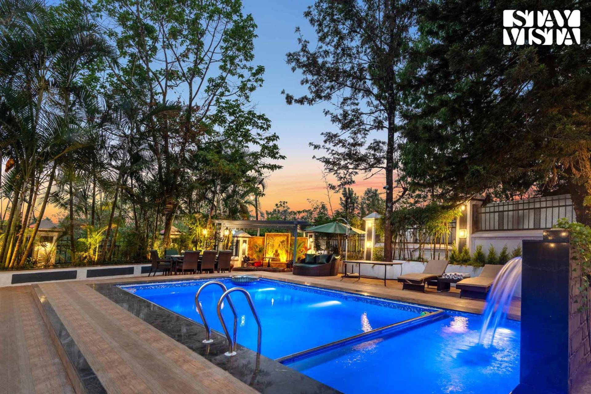 Villa Stayvista's Grace & Light - Hill-view With Outdoor Pool, Terrace & Games *